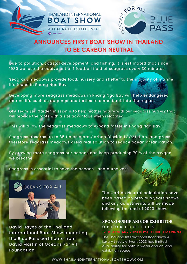 First Boat Show in Thailand to be Carbon Neutral