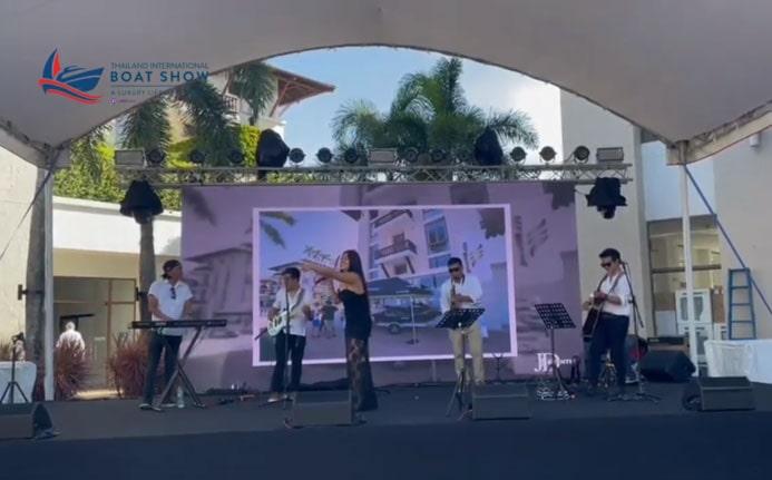 Today's entertainment with Jazz Band at the Thailand International Boat Show A Luxury Lifestyle 2023.