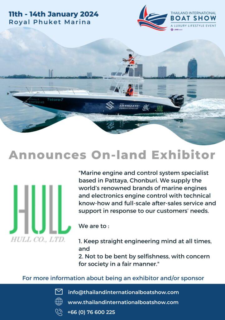 Hull on land exhibitor Thailand International Boat Show