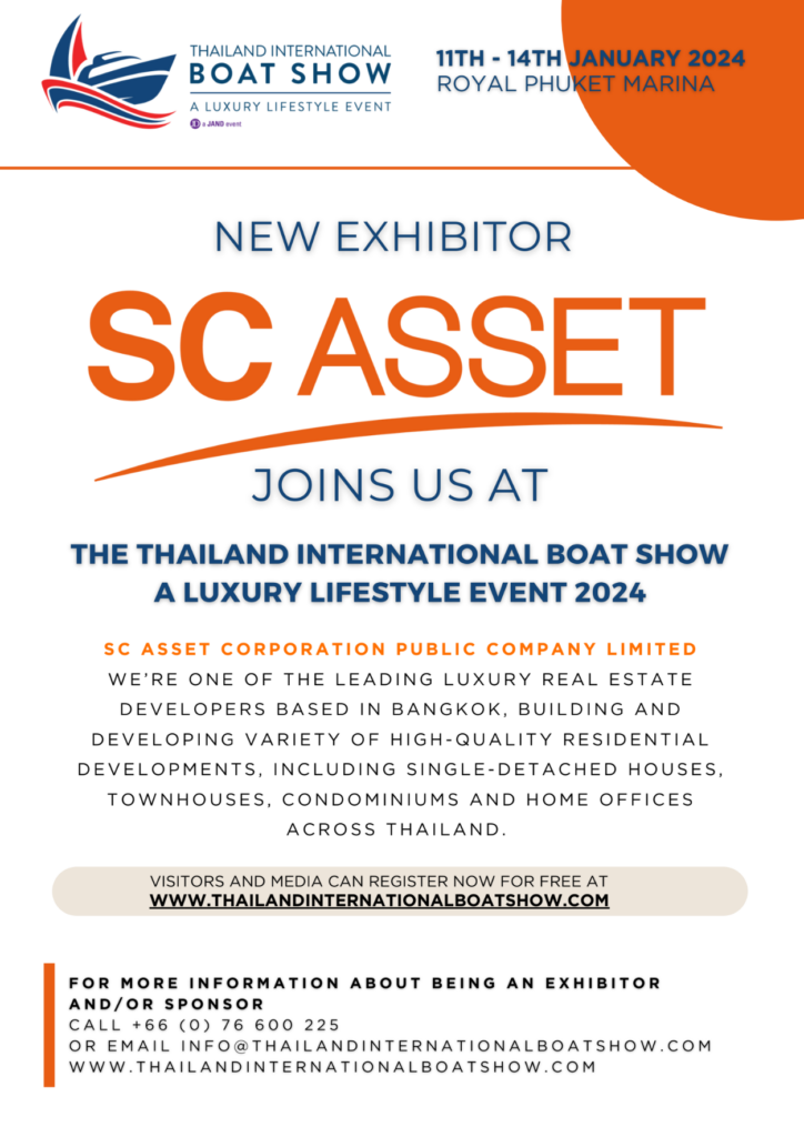 New Exhibitor SC ASSET Corporation Joins us at The Thailand International Boat Show A Luxury Lifestyle Event 2024