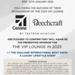 Cessna & Beechcraft announce Sponsorship at The Thailand International Boat Show A Luxury Lifestyle Event 2025